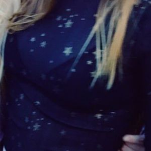 Sheer star print shirt